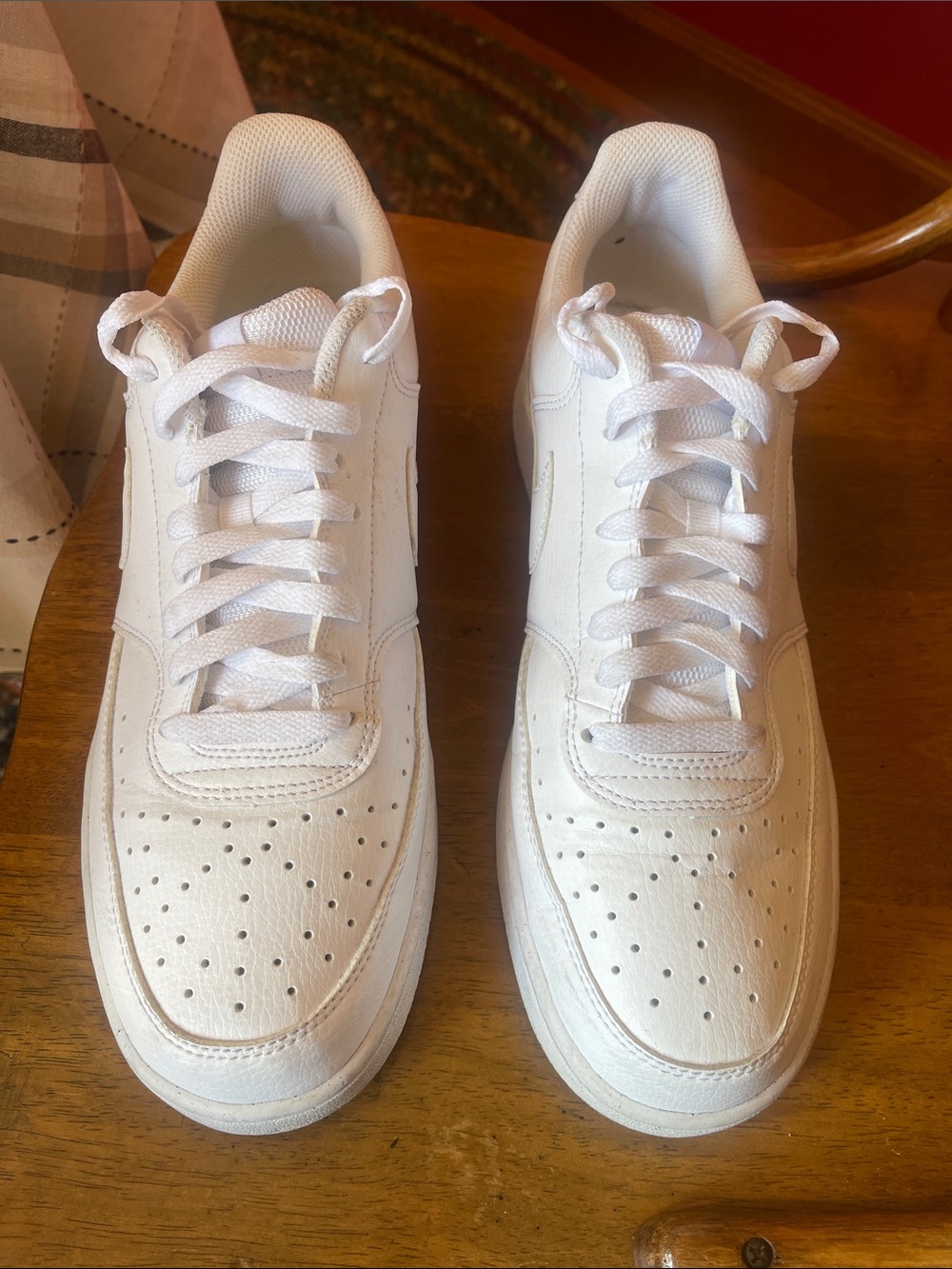Nike Court Borough Men’s White Low-Top Leather Sneakers - Picture 3 of 5